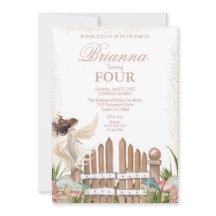 Invitación al cumpleaños de Fairy en el jardín mág