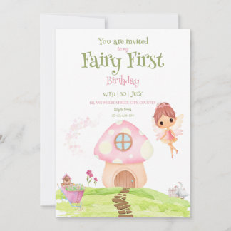Invitación al cumpleaños de Fairy First Fairyland