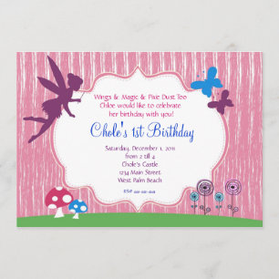Invitación al cumpleaños de Fairy Garden