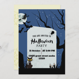 Invitación al cumpleaños de Fantasma de Halloween