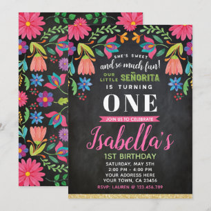 Invitación al cumpleaños de Fiesta, Chalkboard