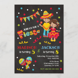 Invitación al cumpleaños de Fiesta en México Chica