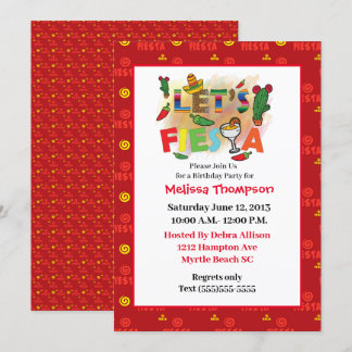 Invitación al cumpleaños de Fiesta Mexicana