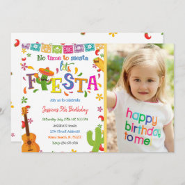 Invitación al cumpleaños de Fiesta Mexicana con fo