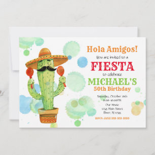 Invitación al cumpleaños de Fiesta mexicana TODAS 