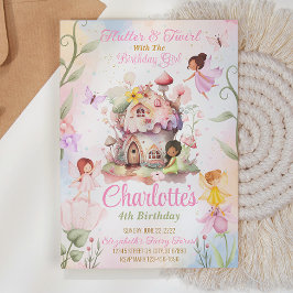Invitación al cumpleaños de Flautter y Twirl Fairy
