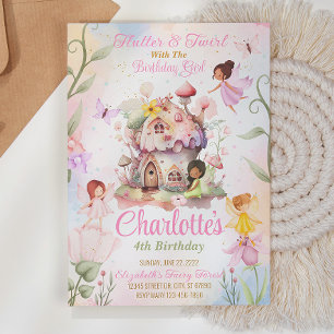 Invitación al cumpleaños de Flautter y Twirl Fairy