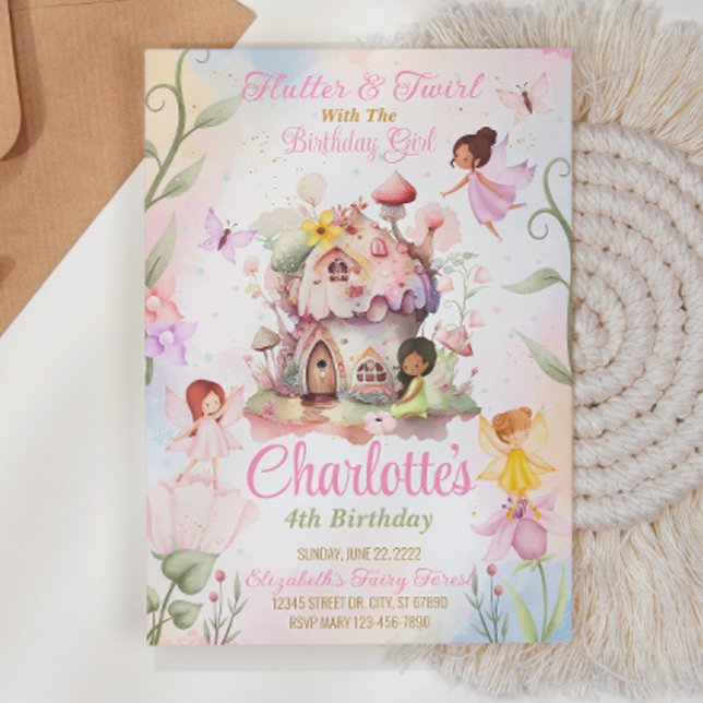Invitación al cumpleaños de Flautter y Twirl Fairy (Subido por el creador)