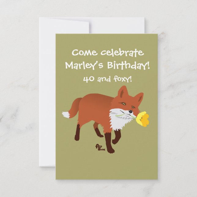 Invitación al cumpleaños de Foxy (Anverso)