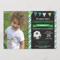 Invitación al cumpleaños de fútbol Fiesta de prime