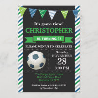 Invitación al cumpleaños de fútbol Fiesta de prime