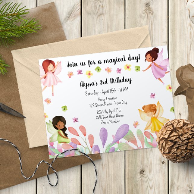 Invitación al cumpleaños de Garden Fairy (Subido por el creador)