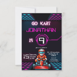 Invitación al cumpleaños de Go Kart