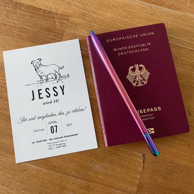 Invitación al cumpleaños de Great Dane (Subido por el creador)