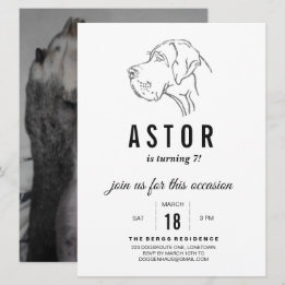 Invitación al cumpleaños de Great Dane