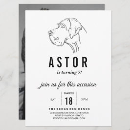 Invitación al cumpleaños de Great Dane