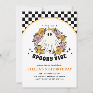 Invitación al cumpleaños de Groovy Spooky Chica Ha