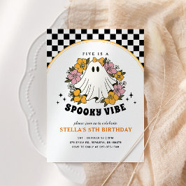 Invitación al cumpleaños de Groovy Spooky Chica Ha