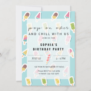 Invitación al cumpleaños de Guay Summer Popsicle