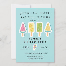 Invitación al cumpleaños de Guay Summer Popsicle