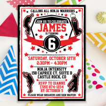 Invitación al cumpleaños de guerrero Ninja / Invit