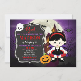 Invitación al cumpleaños de Halloween de chica Vam