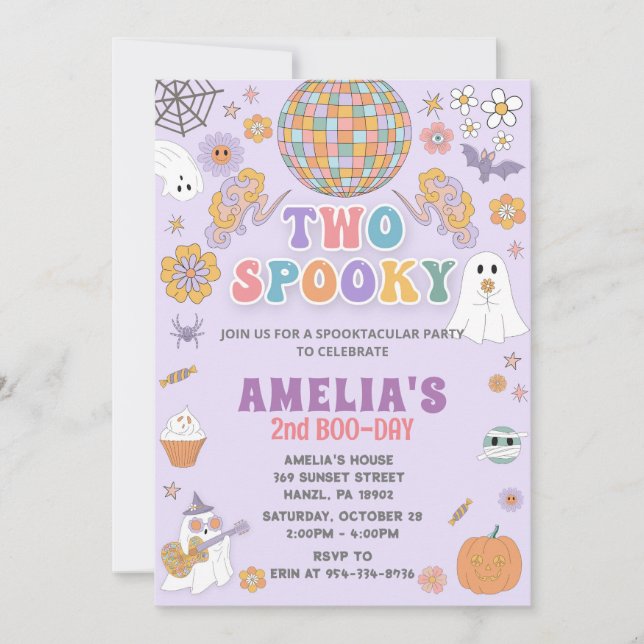 Invitación al cumpleaños de Halloween, Halloween E (Anverso)