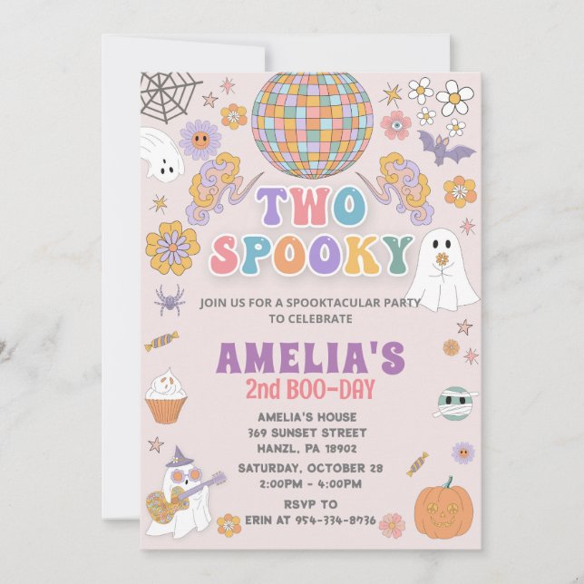 Invitación al cumpleaños de Halloween, Halloween E (Anverso)