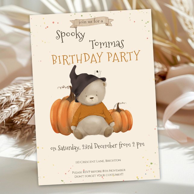 Invitación al cumpleaños de Halloween para bebé li (Subido por el creador)