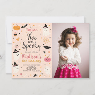 Invitación al cumpleaños de Halloween para los cin