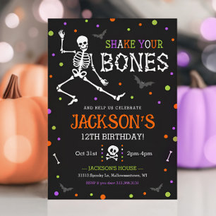 Invitación al cumpleaños de Halloween para niños e