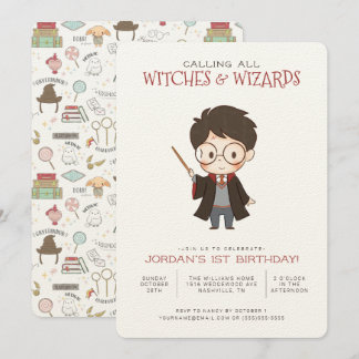 Invitación al cumpleaños de Harry Potter simple