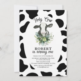 Invitación al cumpleaños de Holy Cow Boy Farm