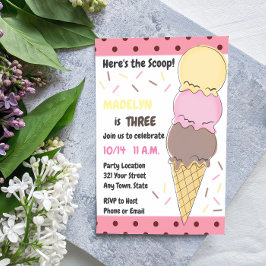 Invitación al cumpleaños de Ice Cream