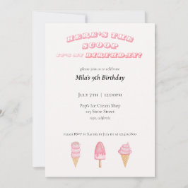 Invitación al cumpleaños de Ice Cream