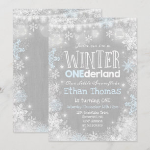 Invitación al cumpleaños de invierno de ONEderland