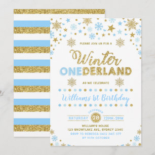 Invitación al cumpleaños de invierno en ONEderland