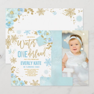 Invitación al cumpleaños de invierno en ONEderland