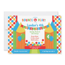 Invitación al cumpleaños de Jump Bounding House Tr
