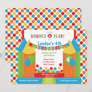 Invitación al cumpleaños de Jump Bounding House Tr