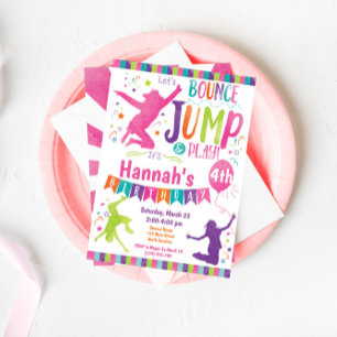 Invitación al cumpleaños de Jump Bounding House Tr