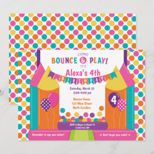 Invitación al cumpleaños de Jump Bounding House Tr