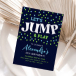 Invitación al cumpleaños de Jump Neon Trampoline<br><div class="desc">¡Celebra el cumpleaños de tu pequeña con esta colorida invitación temática de salto!</div>