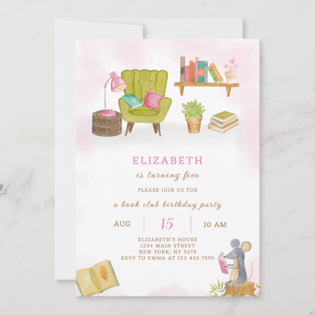 Invitación al cumpleaños de la biblioteca (Anverso)