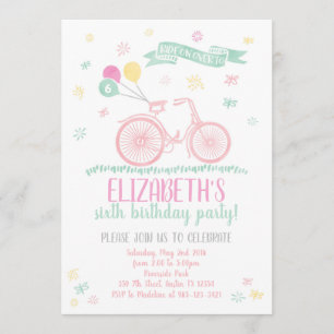 Invitación al cumpleaños de la bicicleta o cualqui