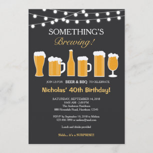 Invitación al cumpleaños de la cerveza, cumpleaños