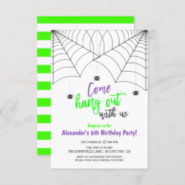 Invitación al cumpleaños de la fiesta de Halloween