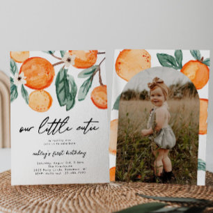 Invitación al cumpleaños de la foto de Cutie Cleme