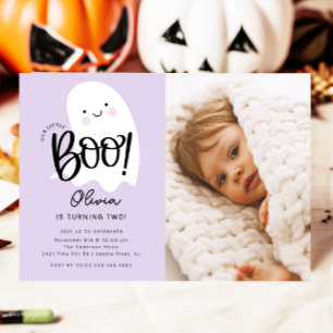 Invitación al cumpleaños de la foto de Little Boo