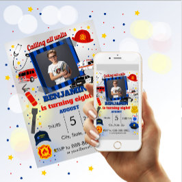 Invitación al cumpleaños de la foto del primer res